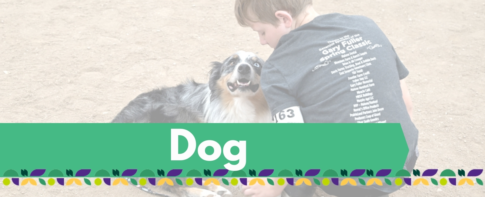 Dog project banner with text