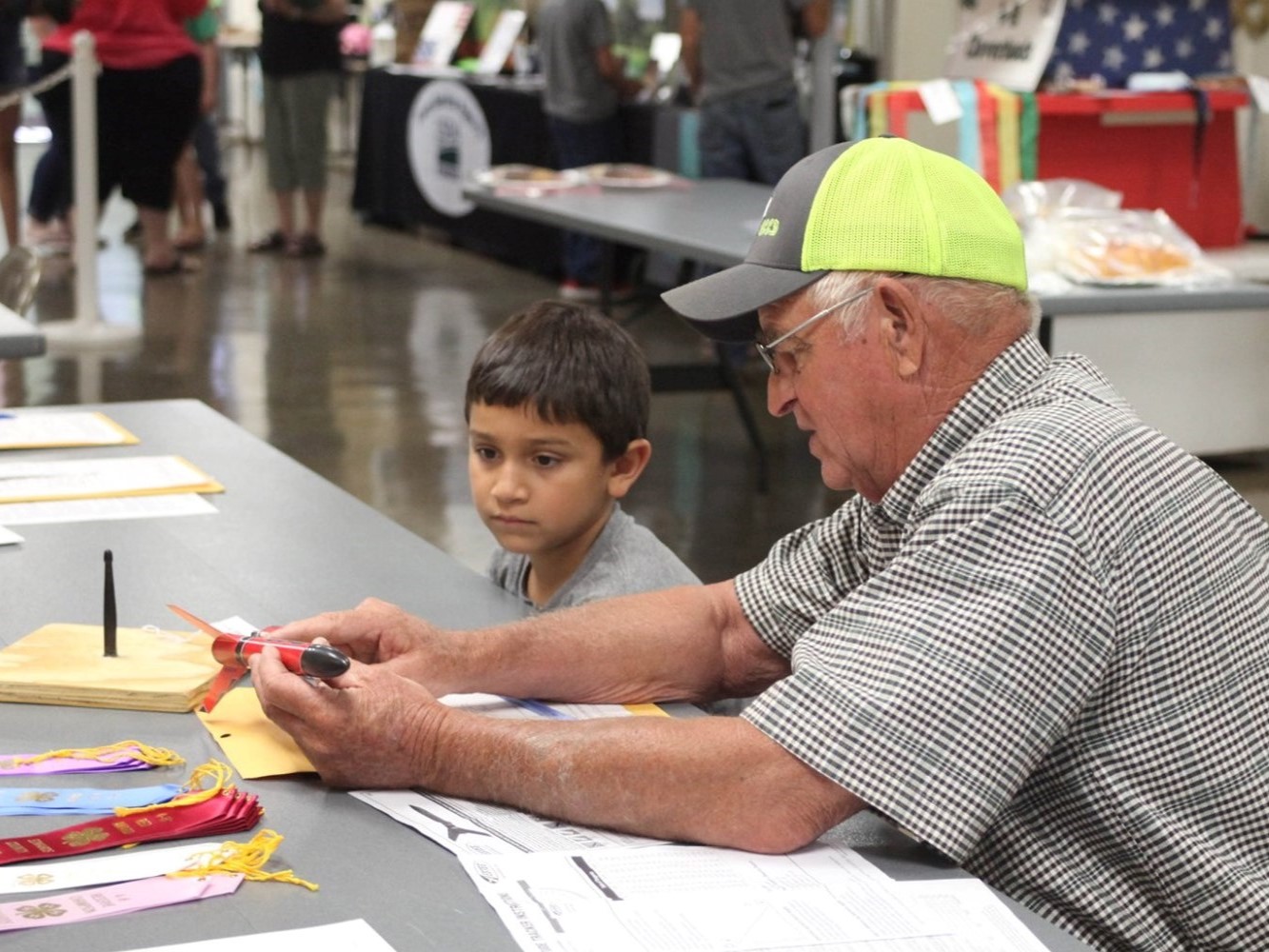 rocketry judge with participant