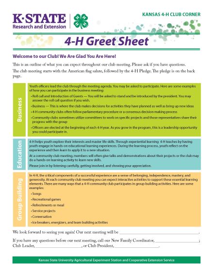 Greet Sheet